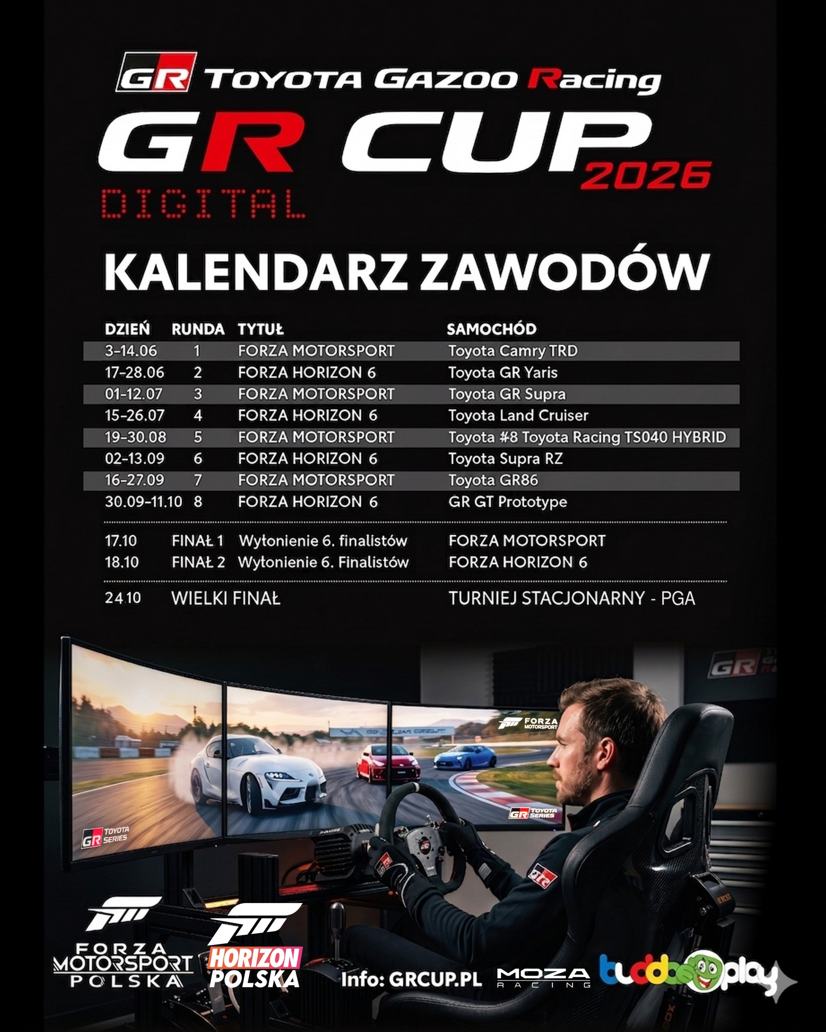 GR Cup Digital 2026 kalendarz 24 PGA
