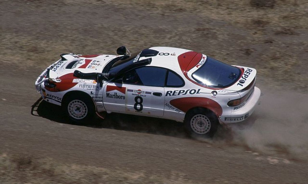 eak92 sainz toyota st185 historyczne zwyciestwo 1992 safari rally