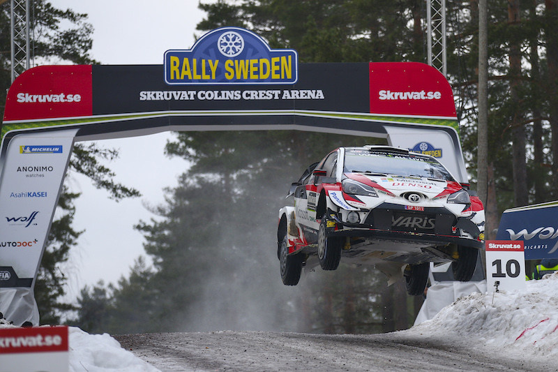 Yaris WRC Krisa Meeke w czasie Rajdu Szwecji 2019