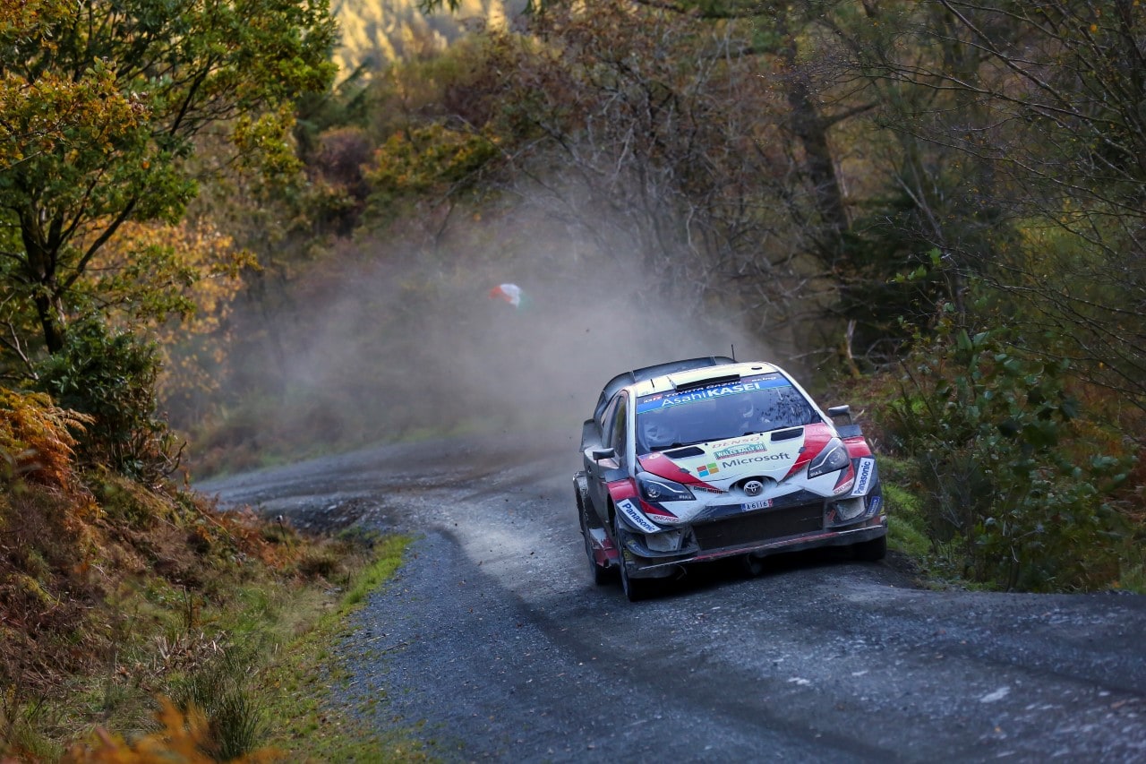 Toyota Yaris WRC w czasie Rajdu Wielkiej Brytanii 2018