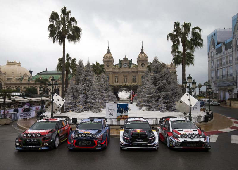 Monte Carlo 2018 Samochody WRC Samochody WRC zaprezentowane na Casino Square w Monte Carlo
