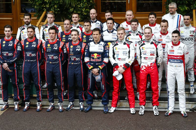 Monte Carlo 2018 kierowcy WRC Kierowcy WRC przed rajdem Monte Carlo 2018