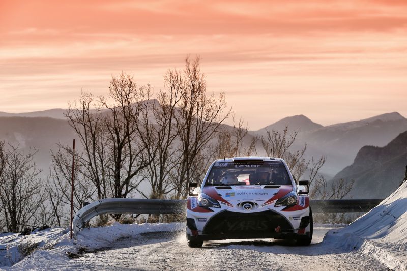 Toyota Yaris WRC Monte Carlo 2017 Toyota Yaris WRC w czasie Rajdu Monte Carlo 2017