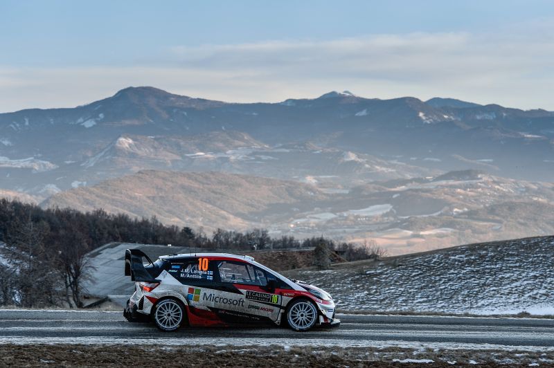 Toyota Yaris WRC Rajd Monte Carlo 2017 Toyota Yaris WRC w czasie Rajdu Monte Carlo 2017