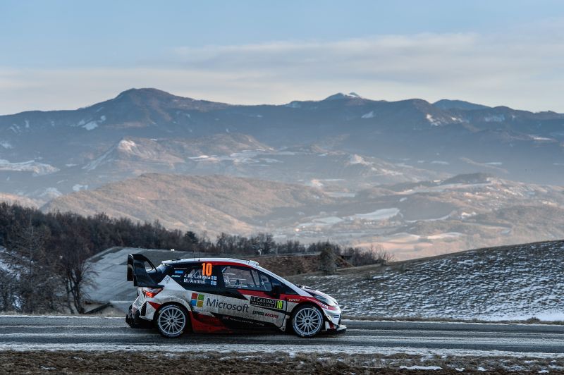 Toyota Yaris WRC w czasie Rajdu Monte Carlo 2017