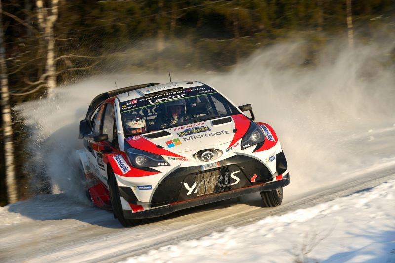 Toyota Yaris WRC w czasie Rajdu Szwecji 2017