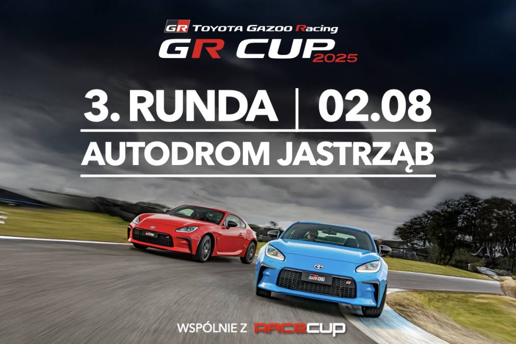 Informacje i zapisy do 3. rundy TOYOTA GR CUP - 02-03.08.2025 Autodrom Jastrząb